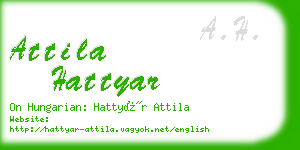 attila hattyar business card